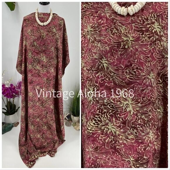 Mauve/Tan SARONG Pareo Lavalava Beach Wrap Skirt Summer Scarf - Picture 2 of 4